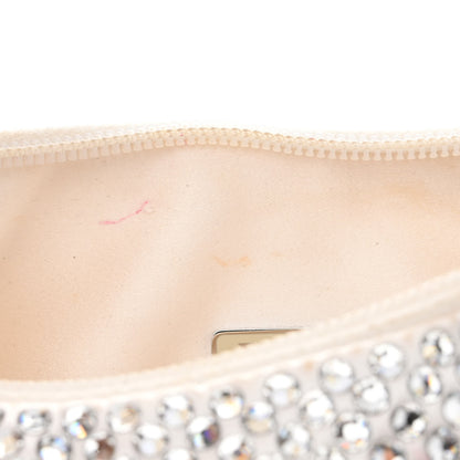 Prada Satin Crystal Mini Re-Edition 2000 Bag White 12 of 15