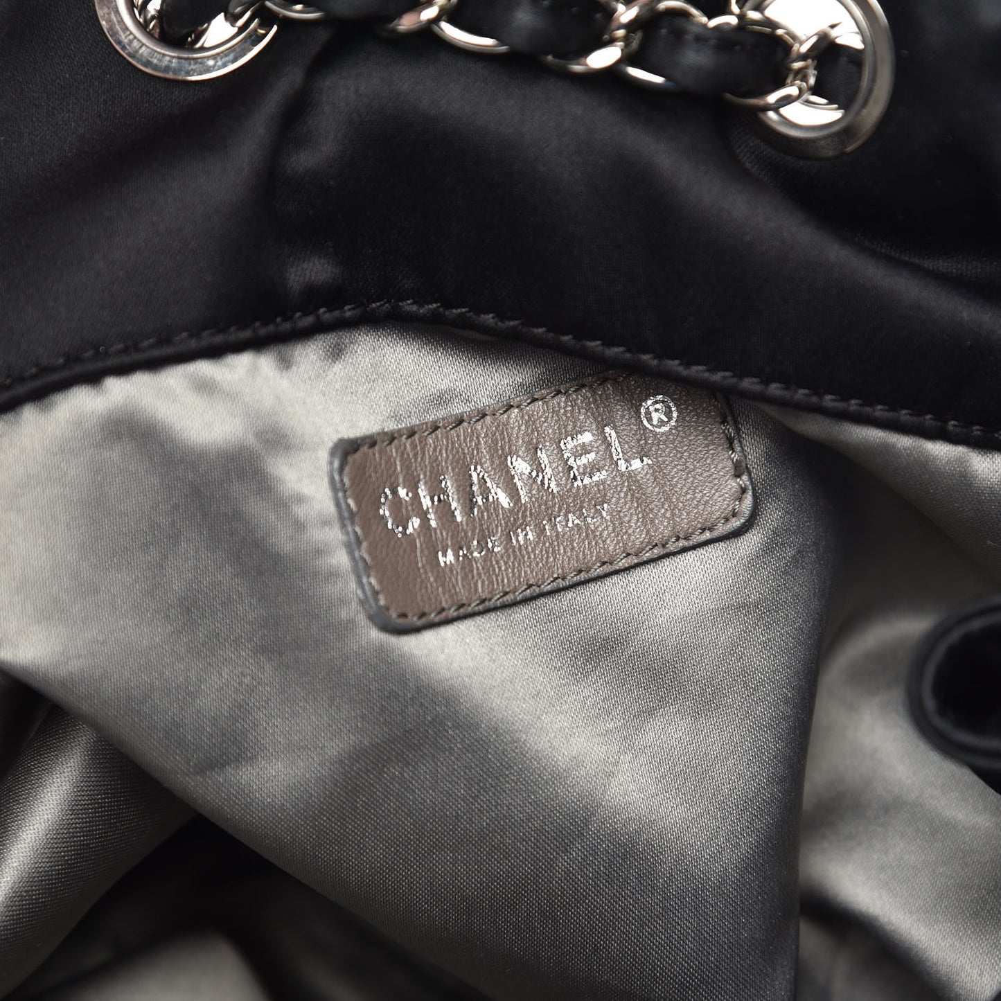 Satin Melrose Hobo Black