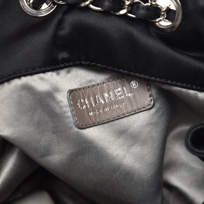 Chanel Satin Melrose Hobo Black 6 of 13