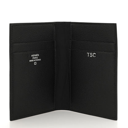 Hermes Shiny Alligator MC2 Euclide Card Holder Black 5 of 9