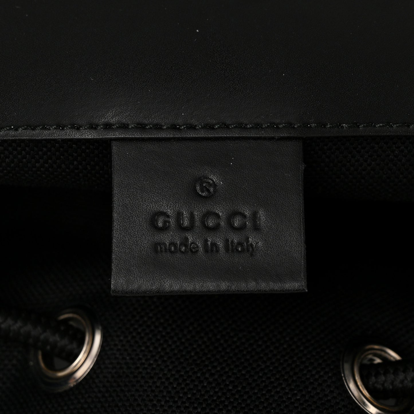 Soft GG Supreme Monogram Appia Calfskin Web Double Buckle Backpack Black