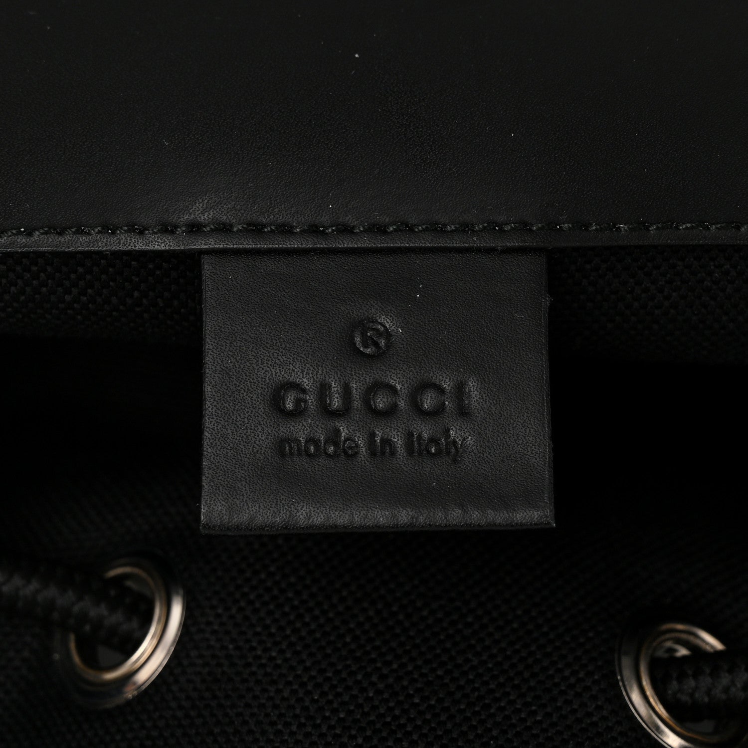 Gucci Soft GG Supreme Monogram Appia Calfskin Web Double Buckle Backpack Black 6 of 12