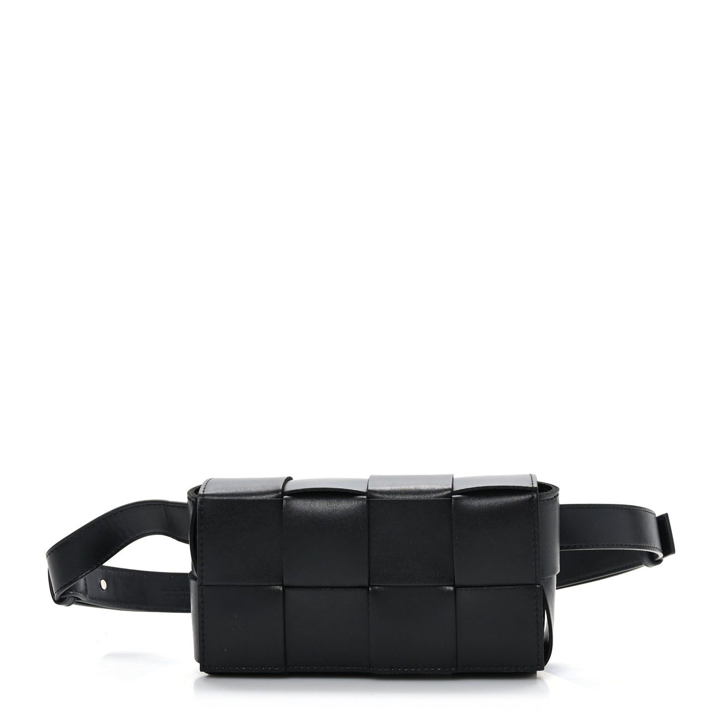 Nappa Maxi Intreccio The Belt Cassette Bag Black