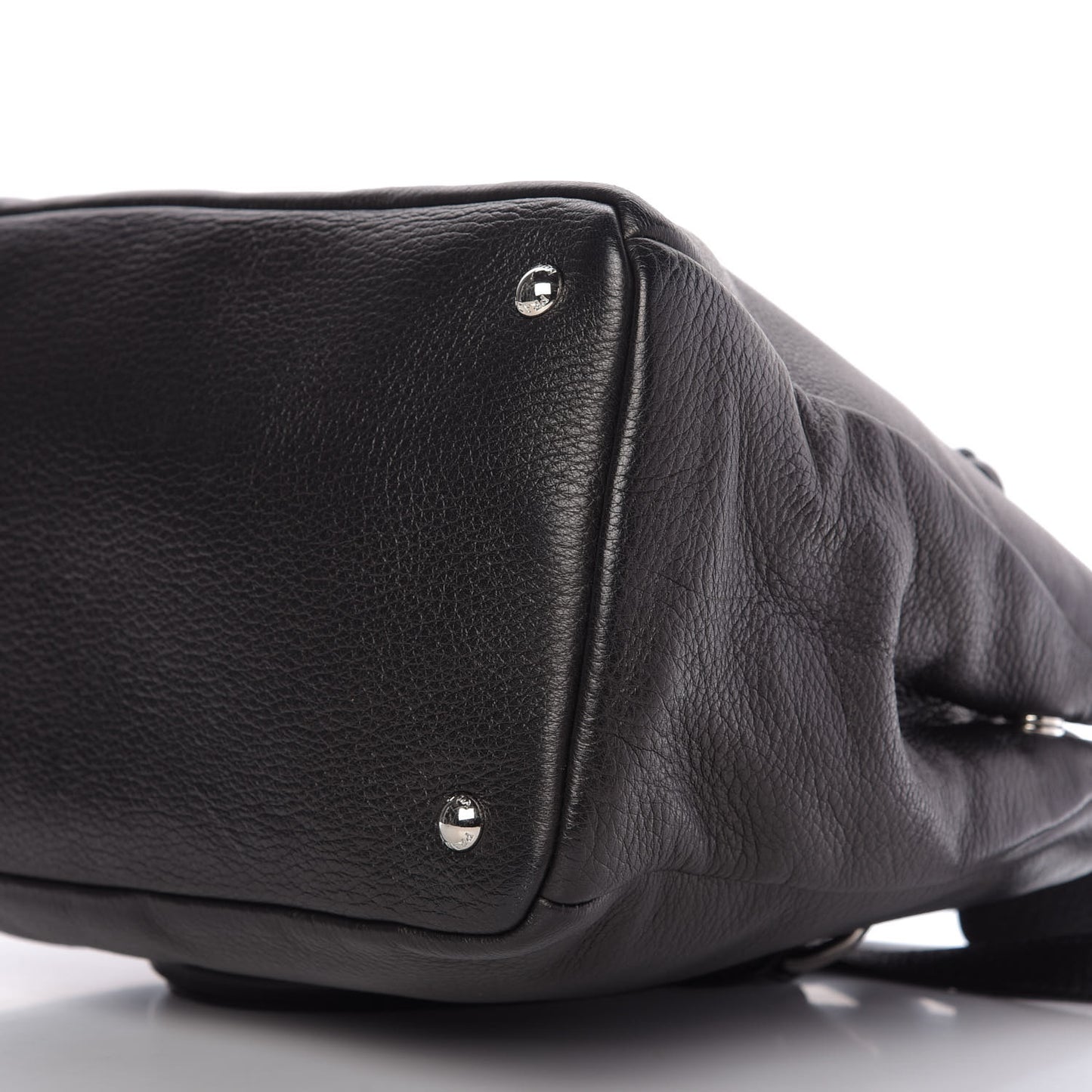 Cervo Deerskin Shopping Tote Black