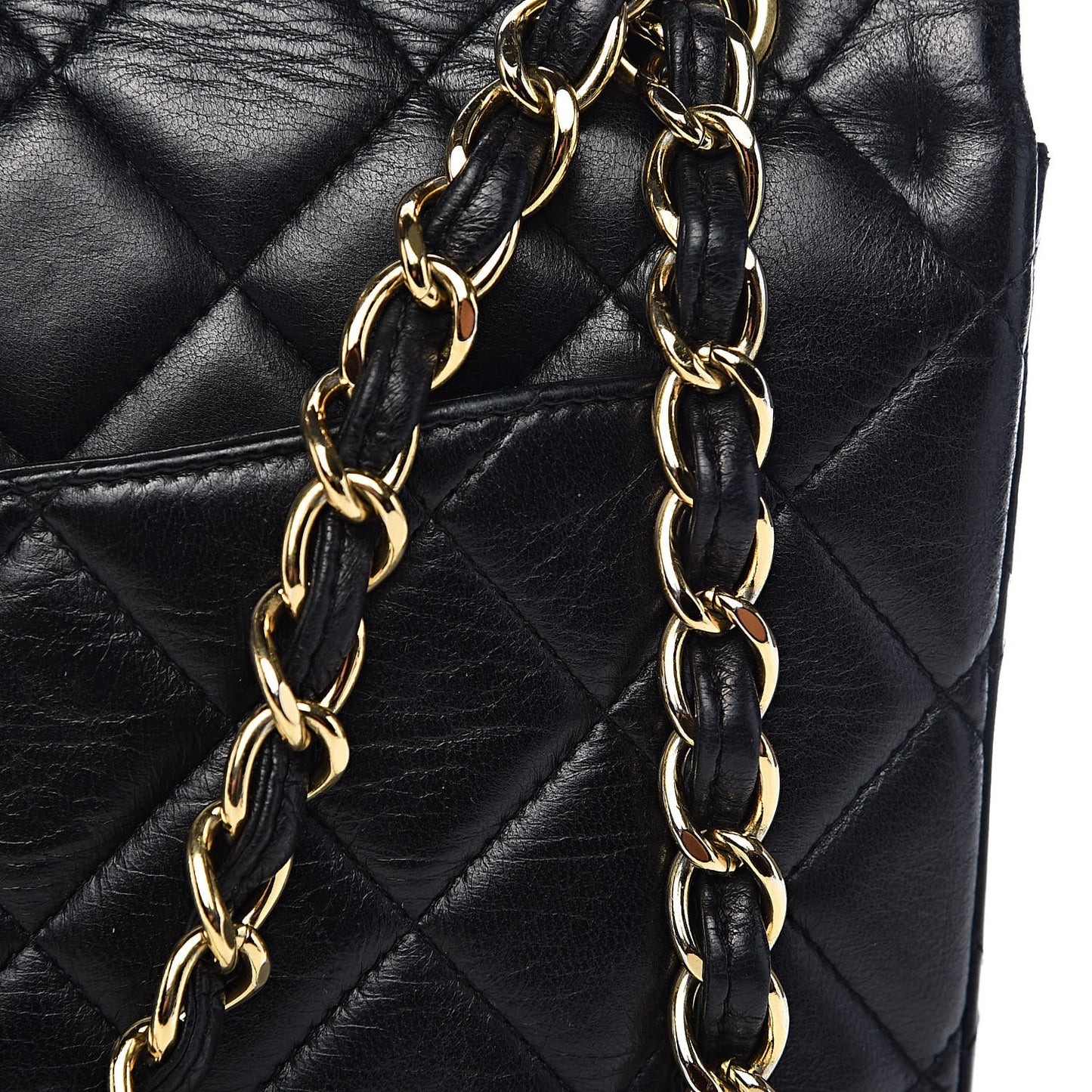 Lambskin Quilted Maxi Single Flap Black