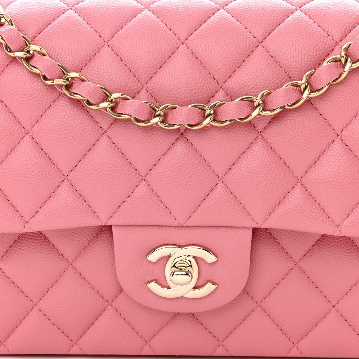 Chanel Caviar Quilted Medium Double Flap Pink 8 of 13
