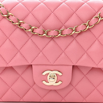 Chanel Caviar Quilted Medium Double Flap Pink 8 of 13