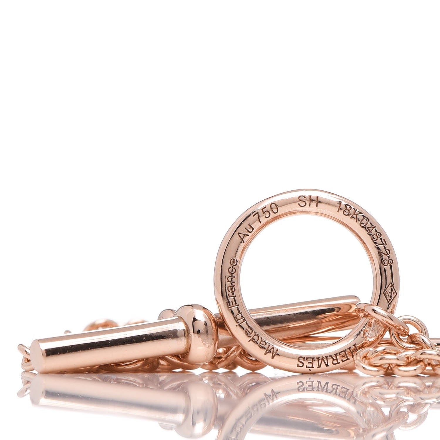 Hermes 18K Rose Gold Mini Chaine d'Ancre Punk Bracelet SH 4 of 5