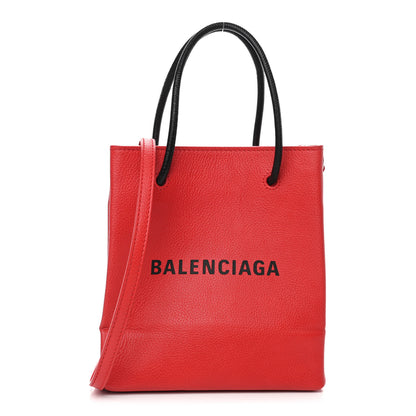 Balenciaga Calfskin Logo XXS Shopping Tote Red 1 of 10