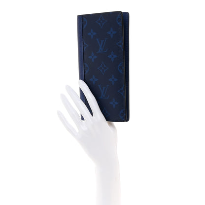 Louis Vuitton Taigarama Brazza Wallet NM Cobalt 2 of 6