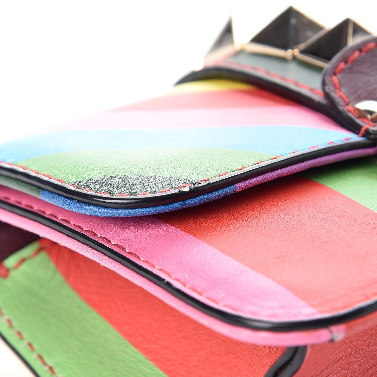 Valentino Garavani Vitello 1973 Mini Glam Lock Rockstud Flap Multicolor 7 of 7