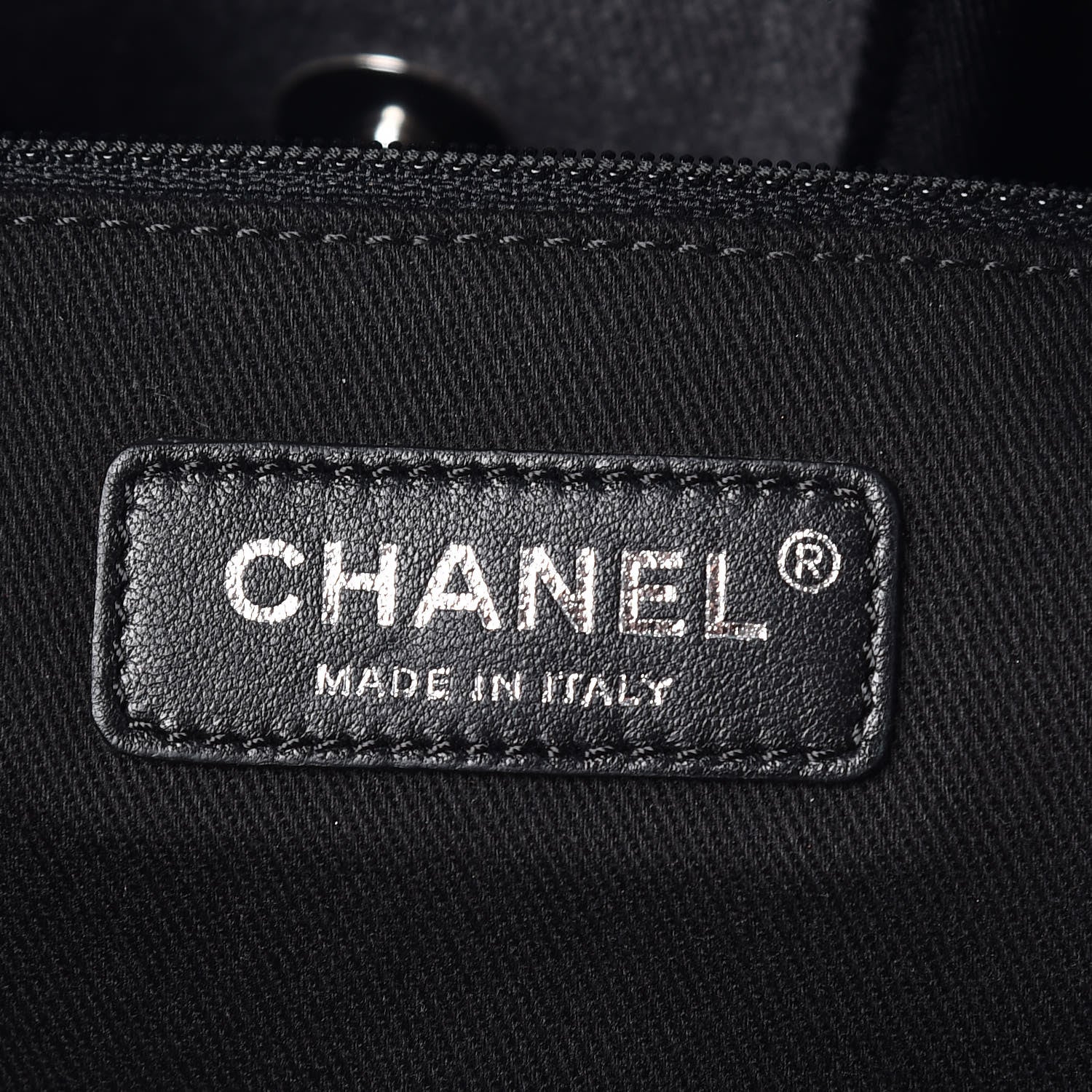 Chanel Canvas Sequin Large Deauville Tote Charcoal 6 of 9
