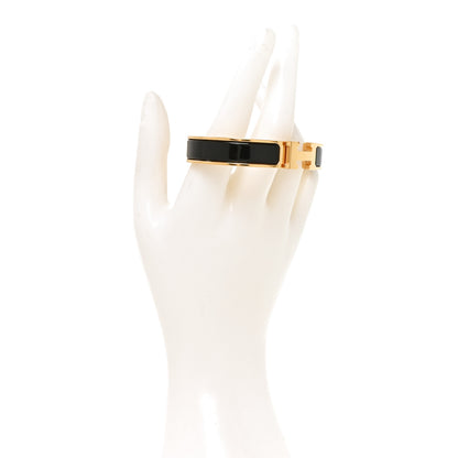 Hermes Enamel Narrow Clic Clac H Bracelet PM Black 2 of 4