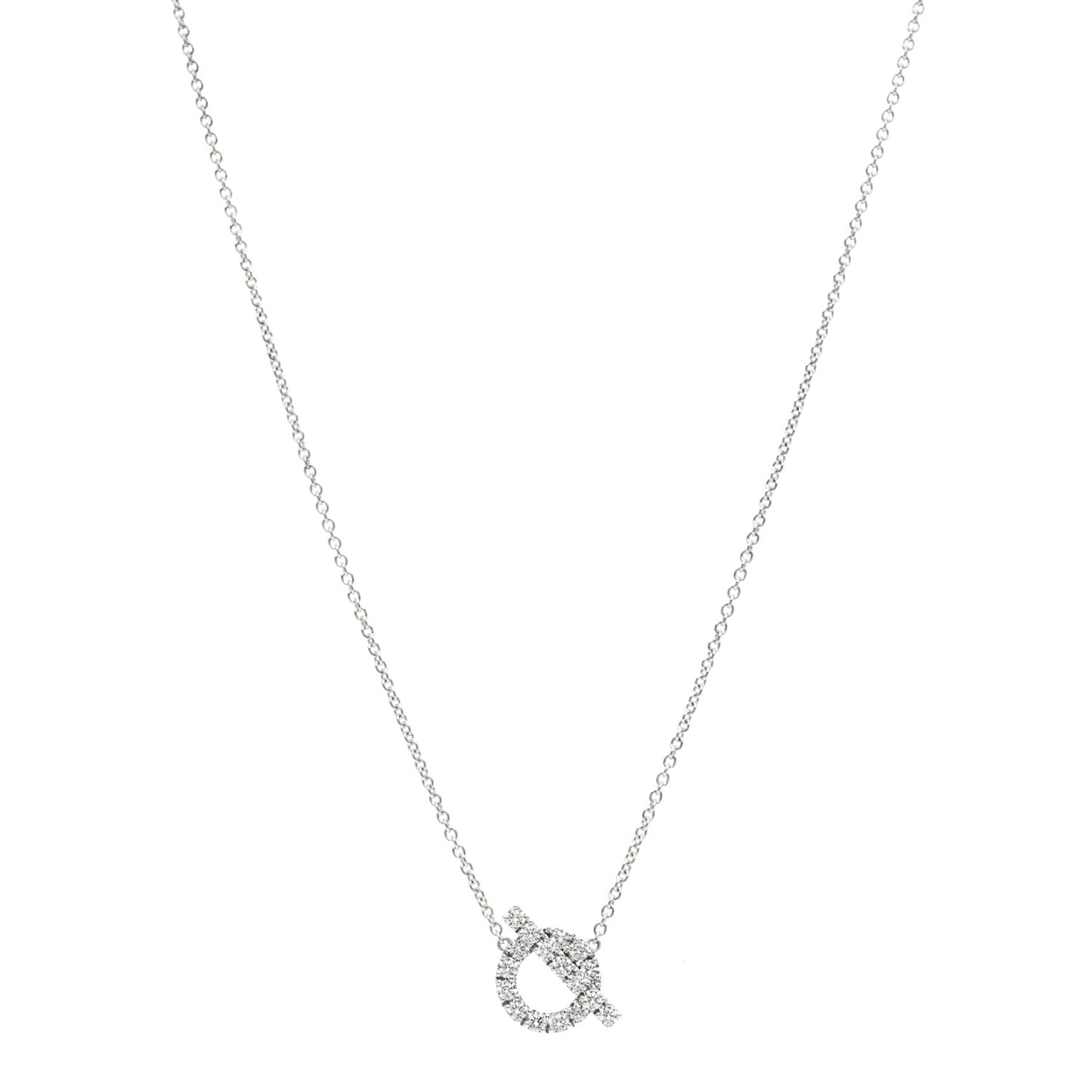 18K White Gold Diamond Finesse Pendant Necklace