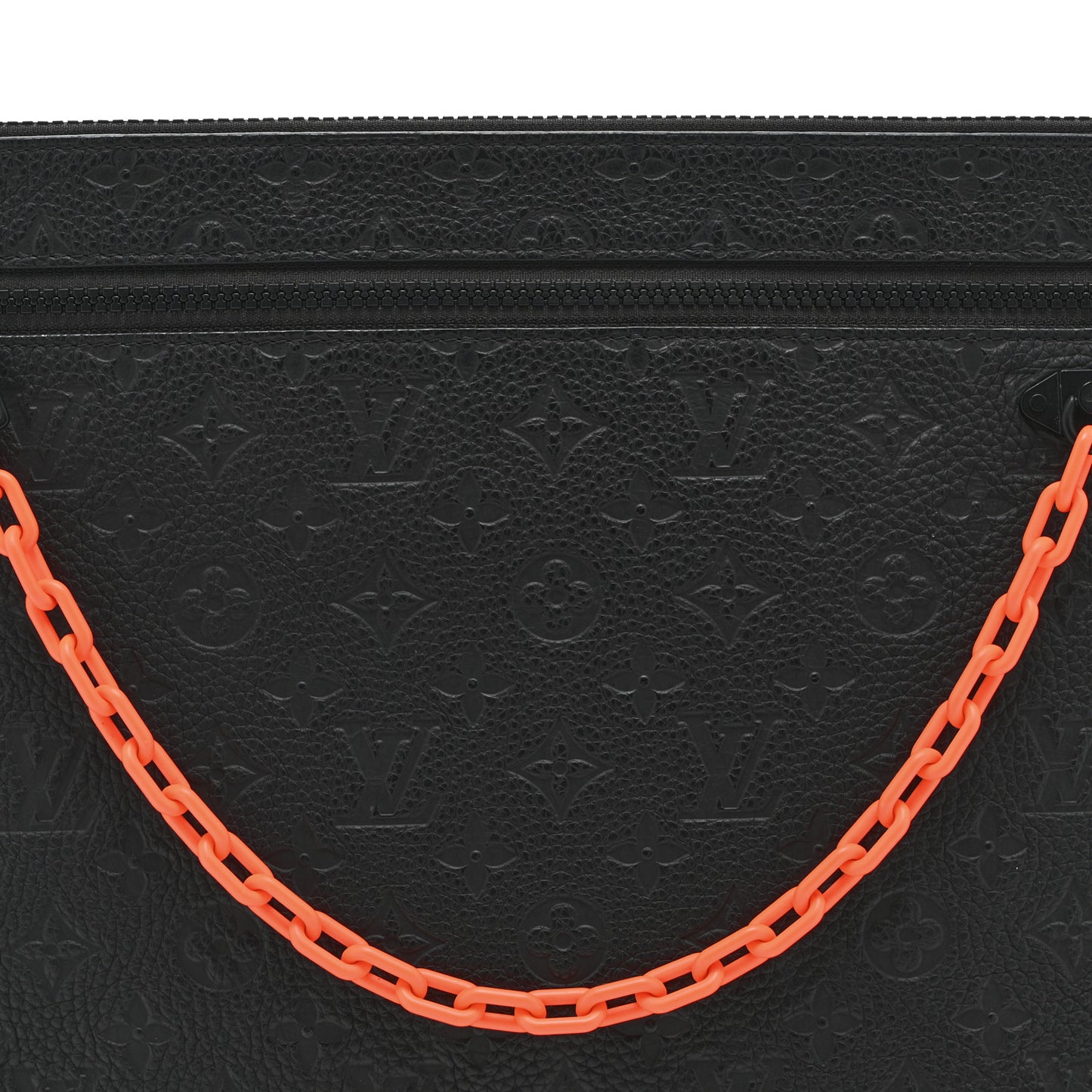 Taurillon Monogram Solar Ray A4 Pouch Black