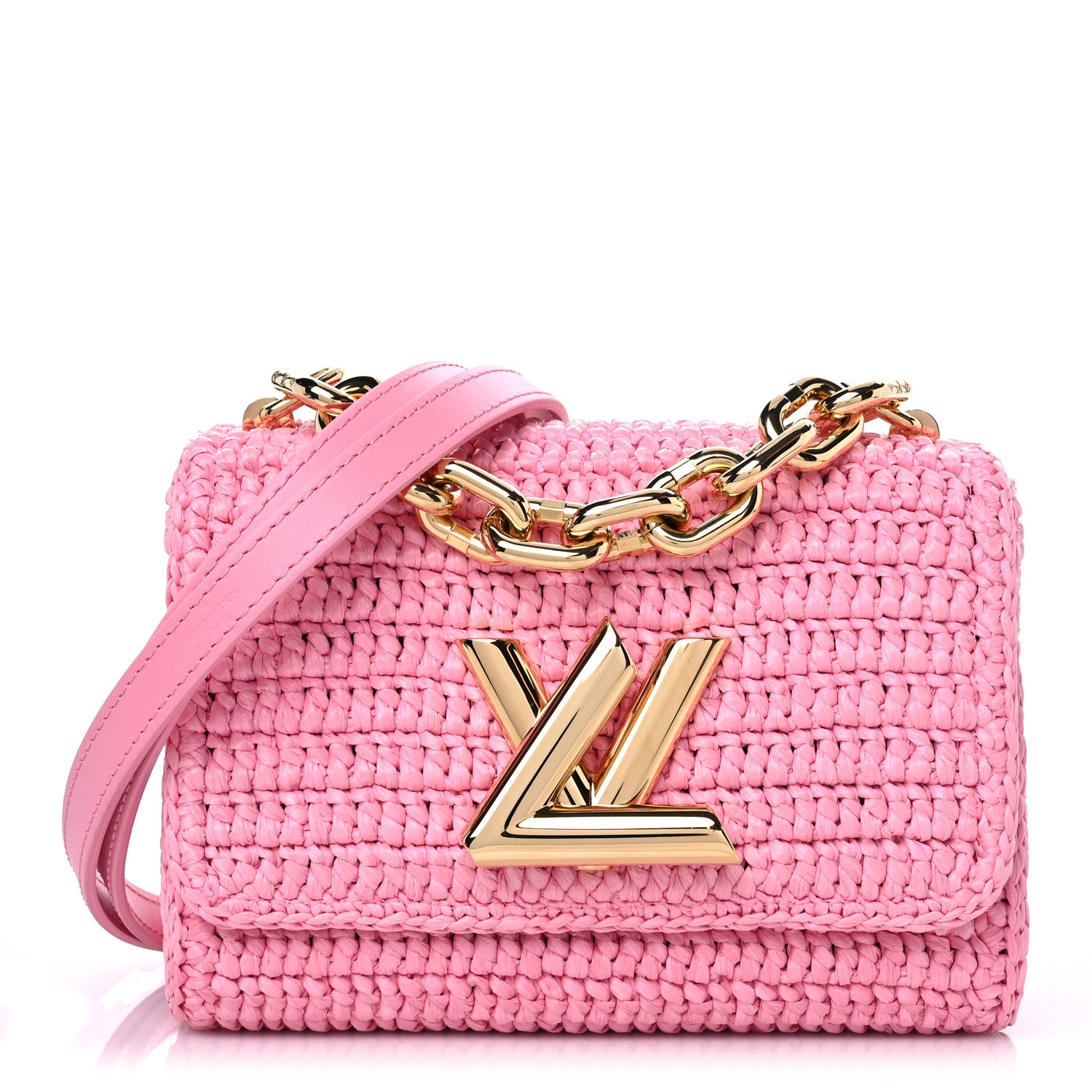 Louis Vuitton Raffia Twist Shoulder Bag PM Pink 1088927 – FASHIONPHILE