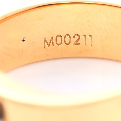 Louis Vuitton Brass Monogram Engraved Nanogram Ring M Gold 4 of 8