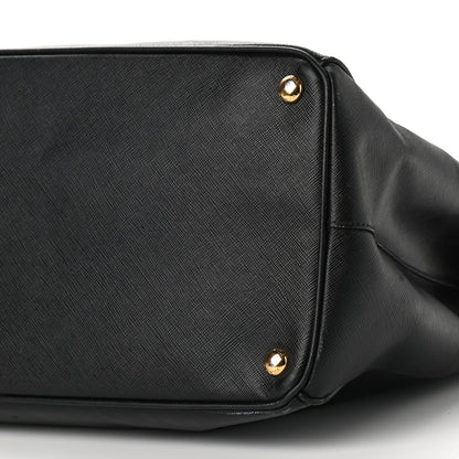 Prada Saffiano Lux Extra Large Galleria Double Zip Tote Black 10 of 12