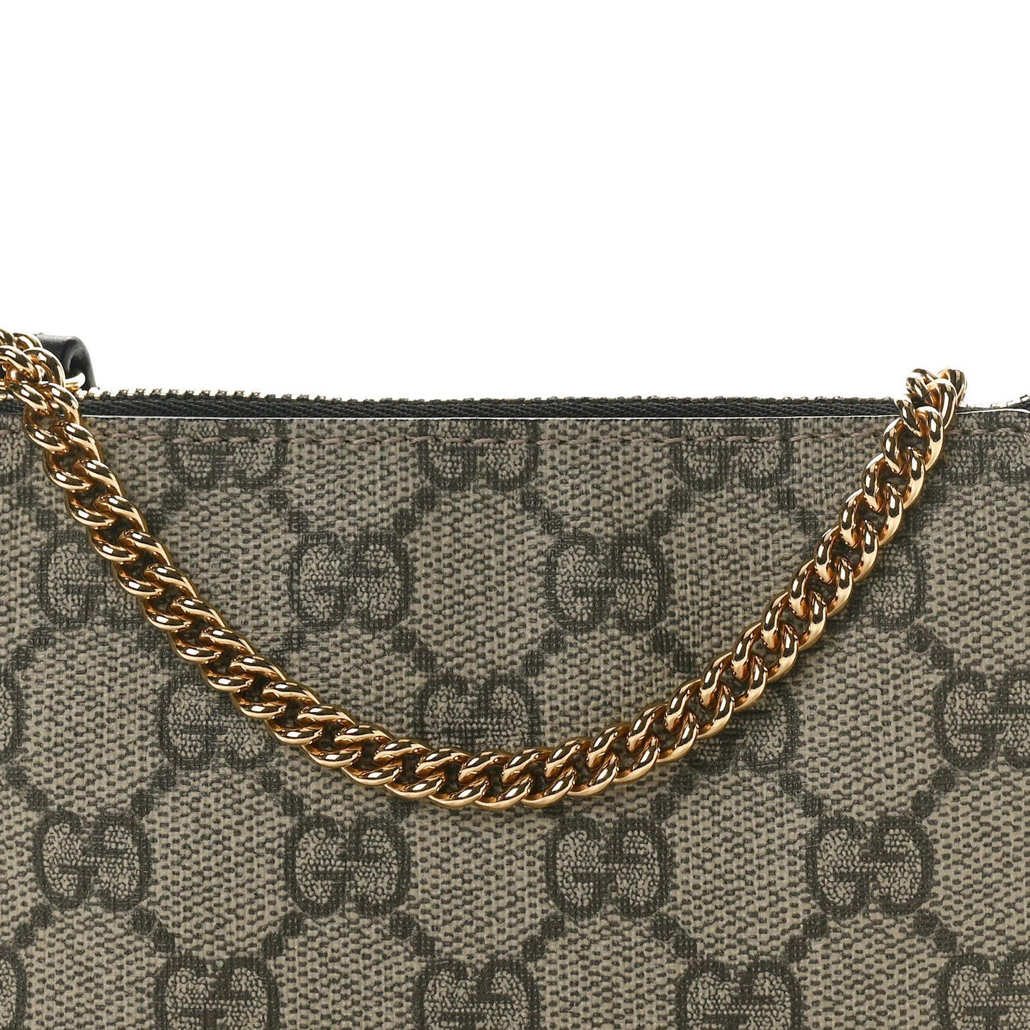 GG Supreme Monogram Mini Chain Bag Beige Black