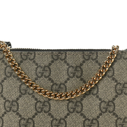 Gucci GG Supreme Monogram Mini Chain Bag Beige Black 8 of 10