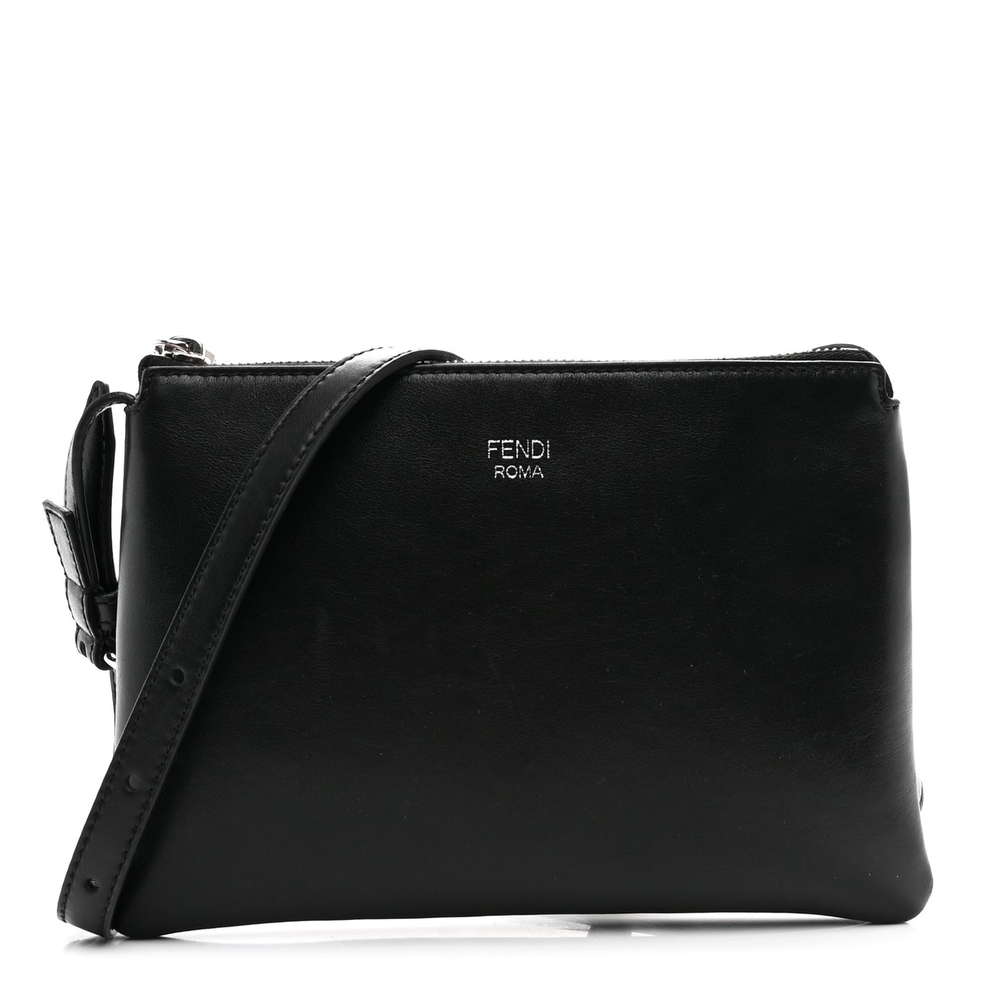 Vitello Mini Crossbody Pouch Black