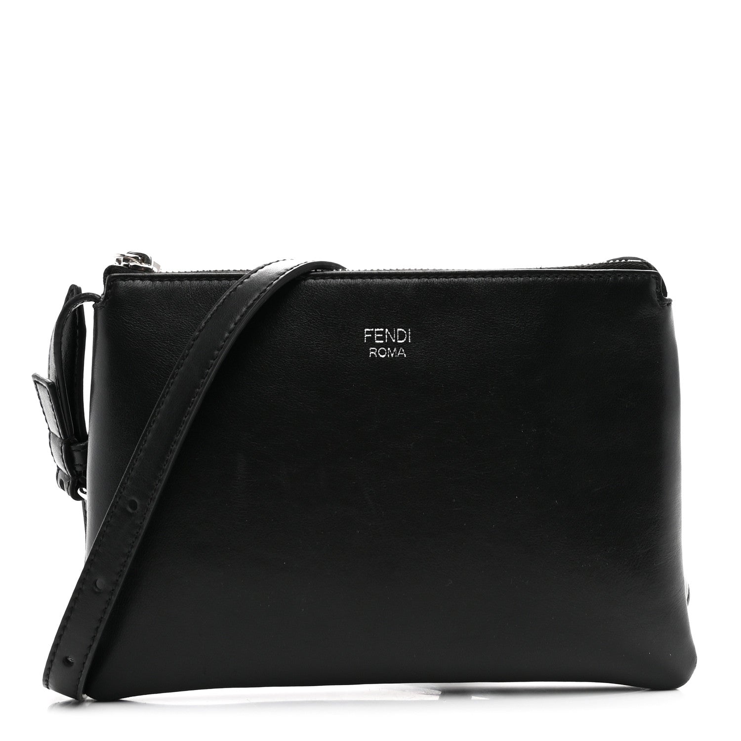 Fendi Vitello Mini Crossbody Pouch Black 1 of 10