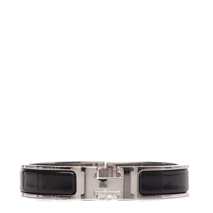 Hermes Enamel Narrow Clic Clac H Bracelet GM Black 1 of 5