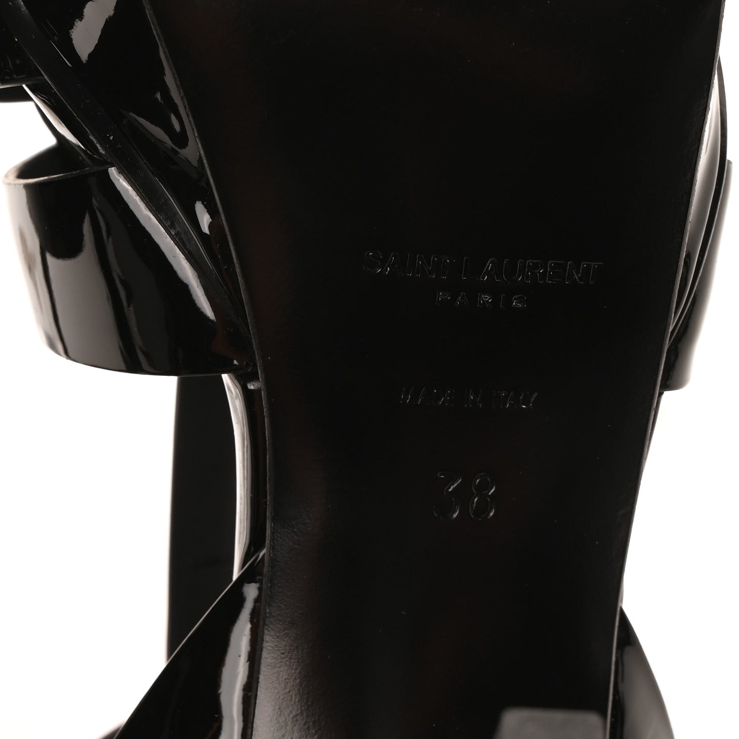 Patent Tribute 75 Platform Sandals 38 Black