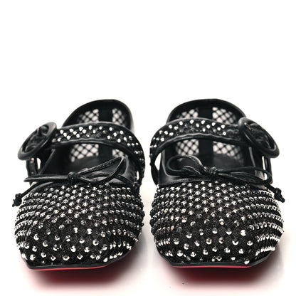 Christian Louboutin Crystal Mamastrapitina Strass Mesh Ballerina Flats 36.5 Black 2 of 8