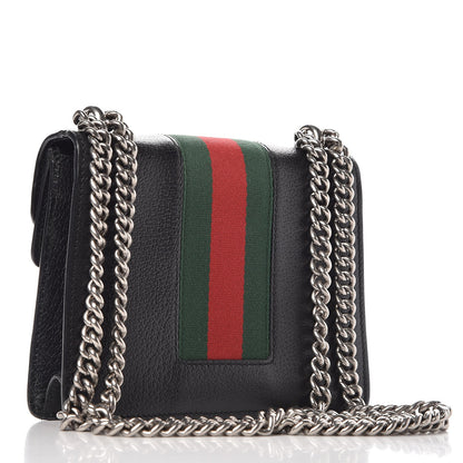 Gucci Calfskin Web Mini Dionysus Shoulder Bag Black 4 of 13