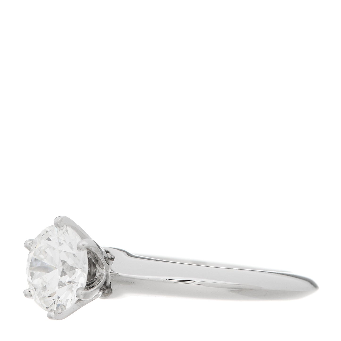 Platinum Diamond 1.37ct Solitaire Engagement Ring 52 6