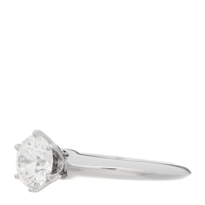 Tiffany Platinum Diamond 1.37ct Solitaire Engagement Ring 52 6 3 of 8
