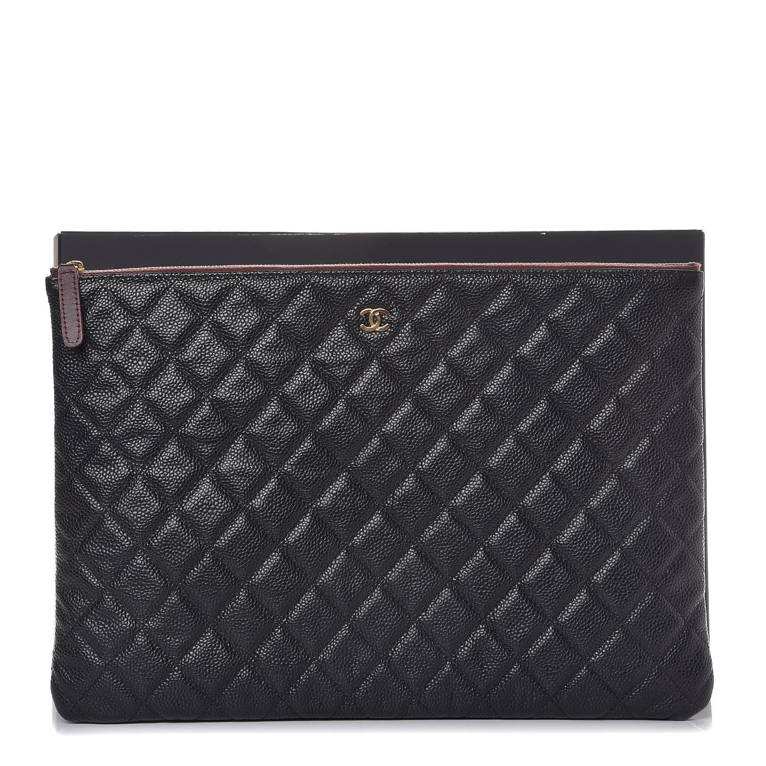 Chanel Caviar Quilted Large Cosmetic Case Black 8 of 8