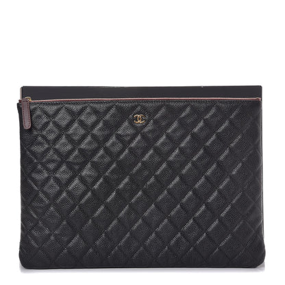 Chanel Caviar Quilted Large Cosmetic Case Black 8 of 8