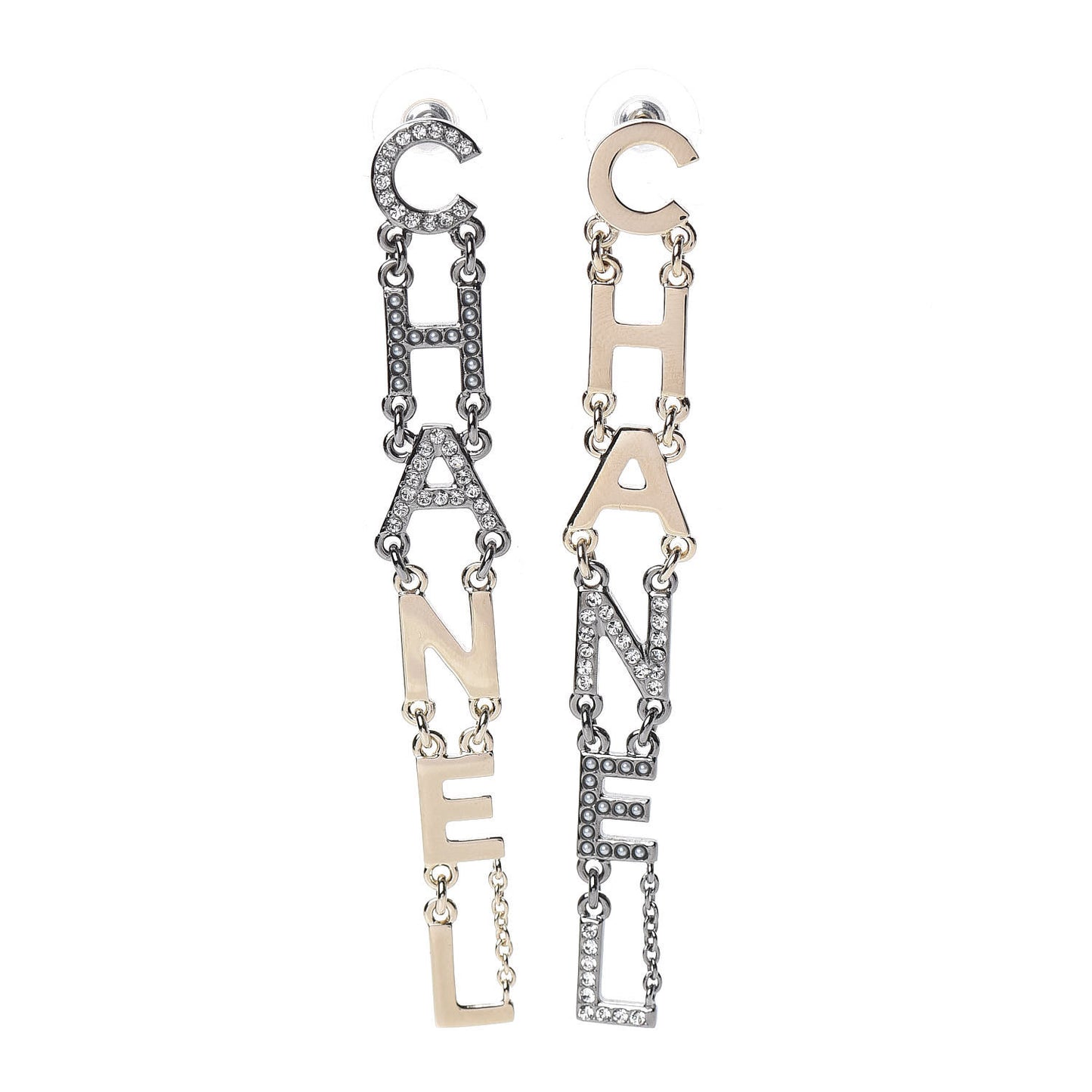 Crystal Pearl Bright Young Things Earrings Gold Ruthenium