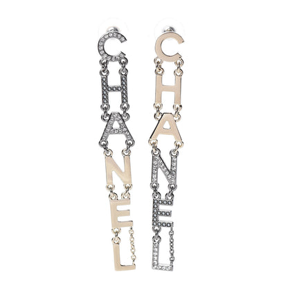 Chanel Crystal Pearl Bright Young Things Earrings Gold Ruthenium 1 of 5