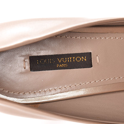 Louis Vuitton Patent Calfskin Oh Really Peep Toe Pumps 39.5 Beige Rose 9 of 12