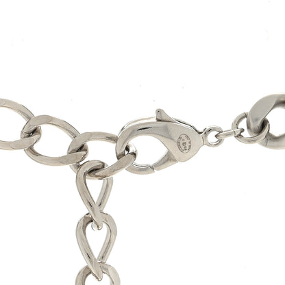 Chanel Oversized Chain Logo Short Necklace Silver 4 of 4