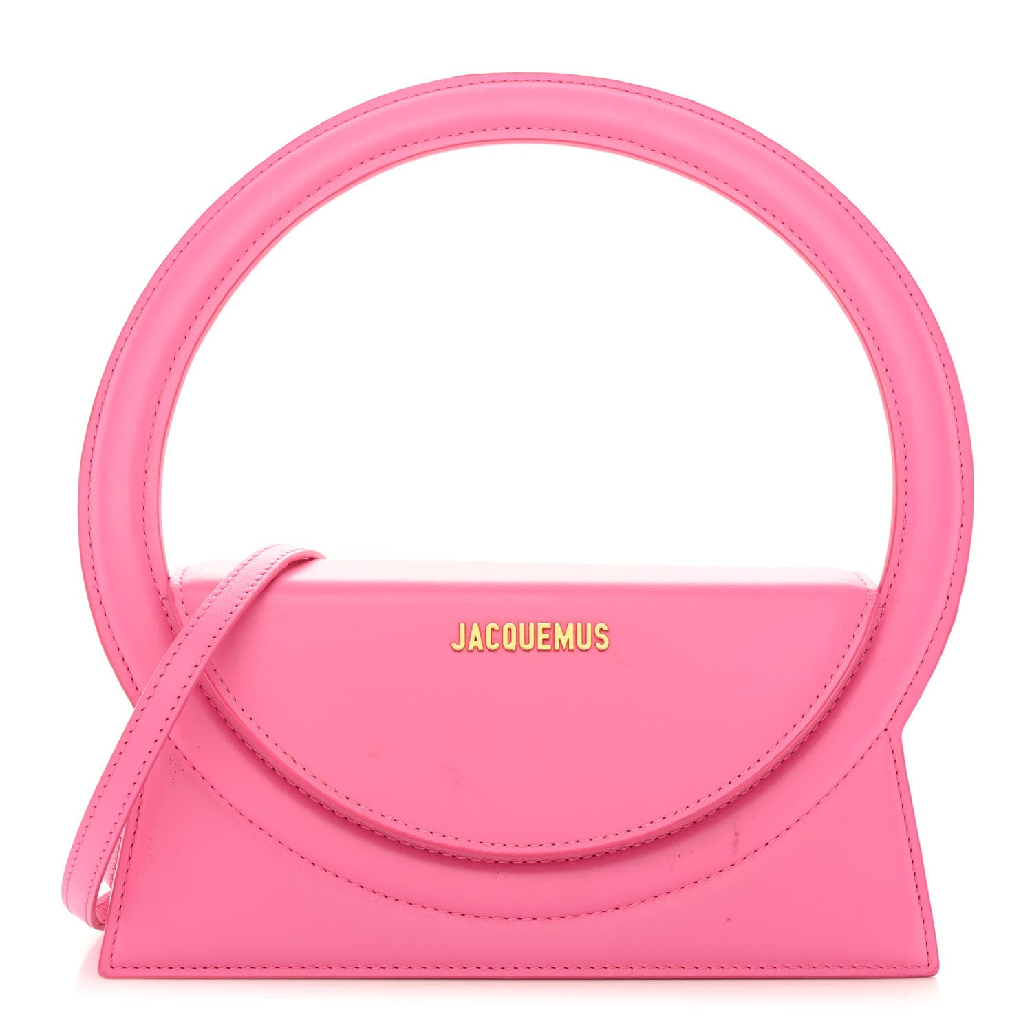 Jacquemus Smooth Calfskin Le Sac Rond Pink 1 of 18