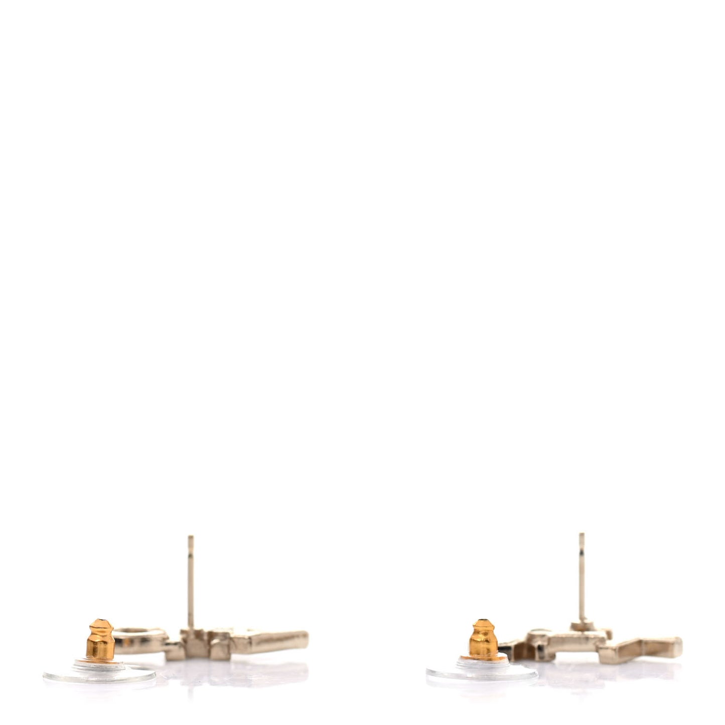 Crystal Pearl Signature Stud Earrings Gold