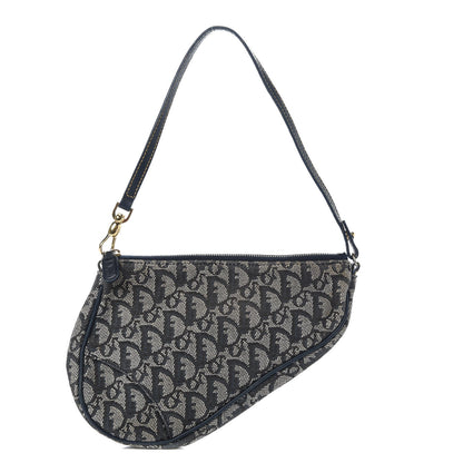 Christian Dior Monogram Mini Saddle Pochette Navy 1 of 7