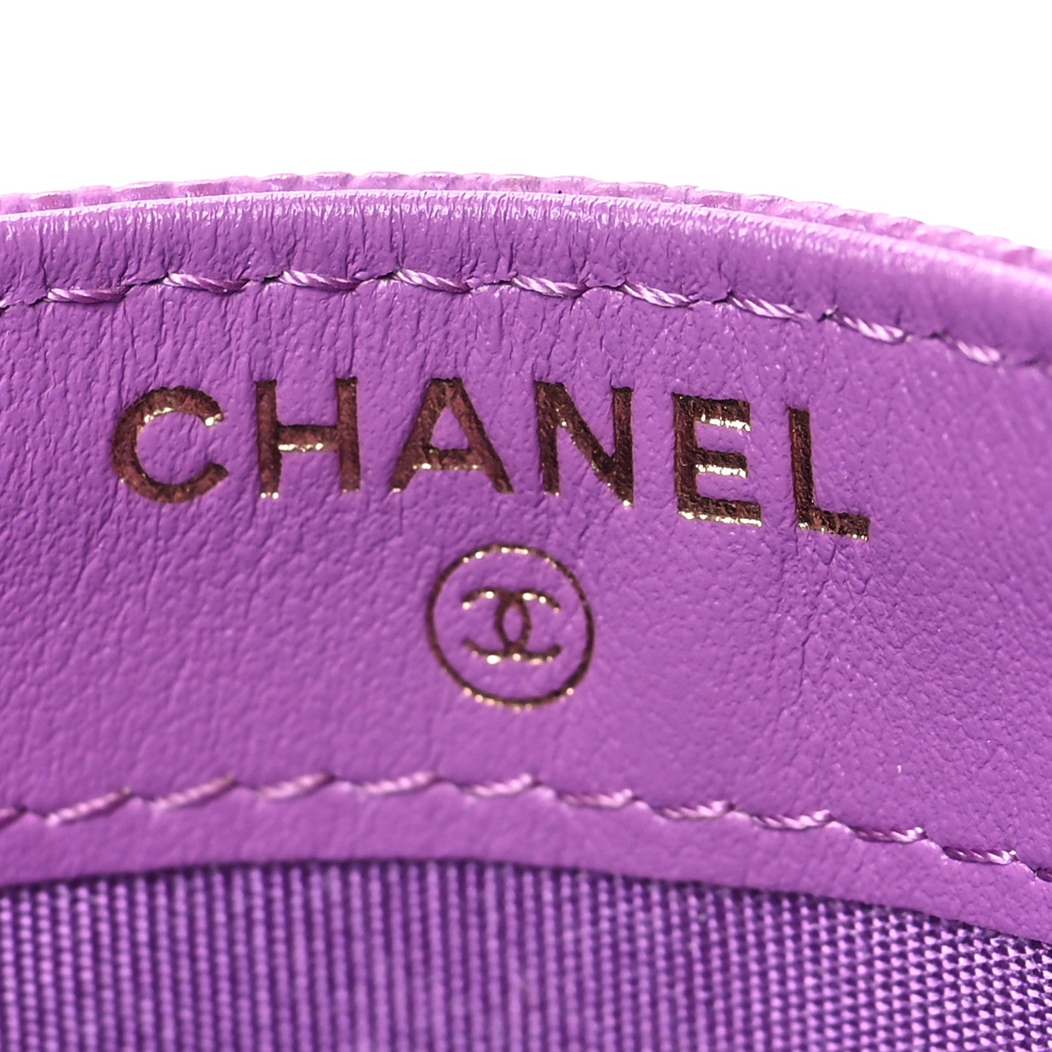Chanel Caviar Quilted Filigree Card Holder Purple 6 of 10