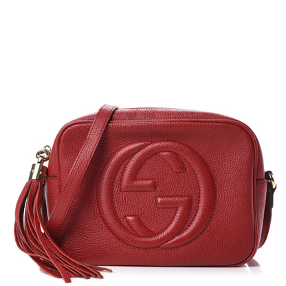 Gucci Pebbled Calfskin Small Soho Disco Bag Tabasco Red 1 of 12