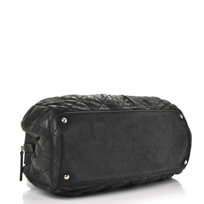 Chanel Iridescent Calfskin Chic Quilt Bowling Bag Black 4 of 8