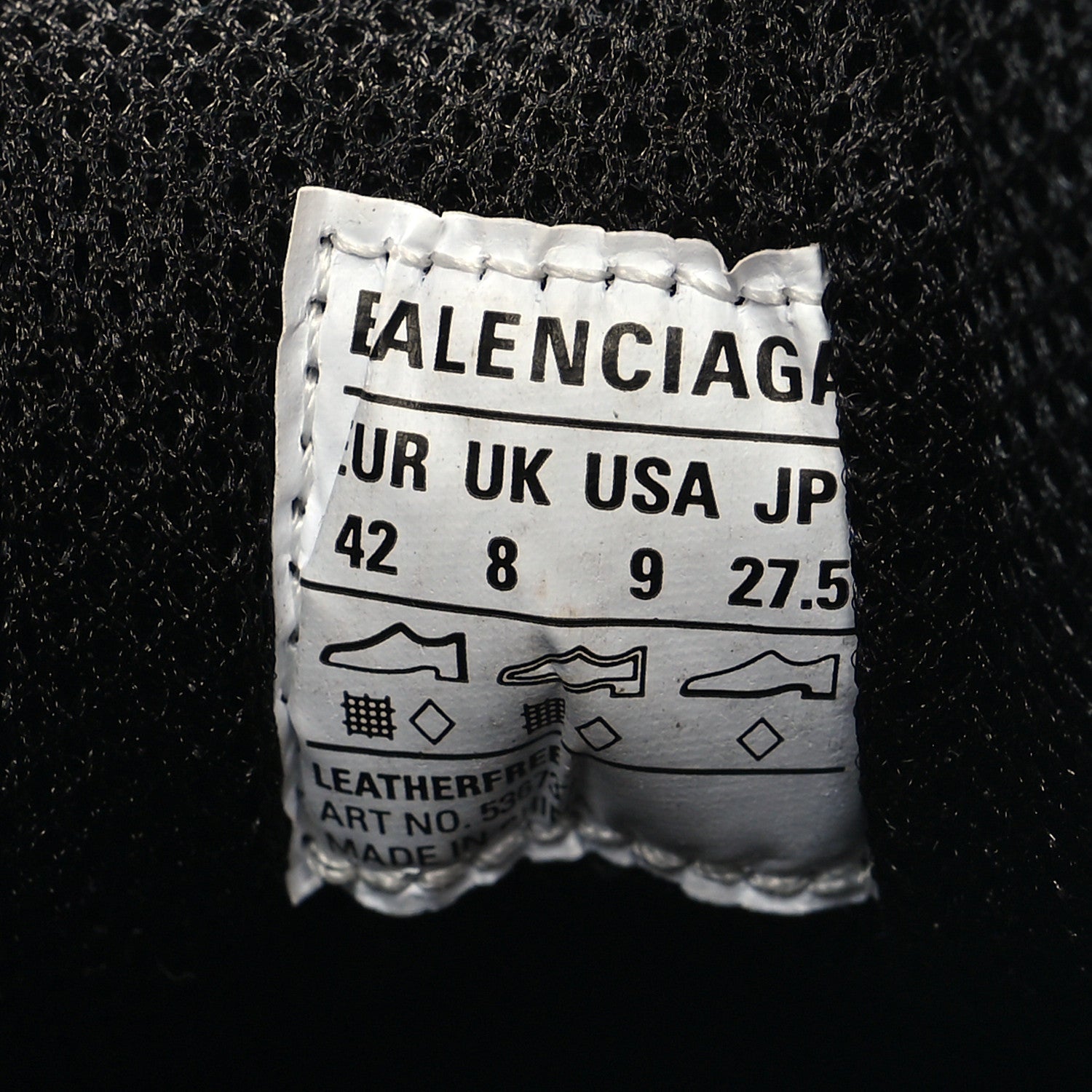 Balenciaga Metallic Fabric Mesh Womens Triple S Sneakers 42 Grey Dark Grey Black 6 of 7