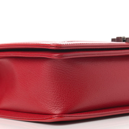 Chanel Goatskin Quilted Patent New Medium Duo Boy Flap Red 9 of 11