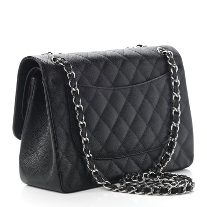 Chanel Caviar Quilted Jumbo Double Flap Black 3 of 9