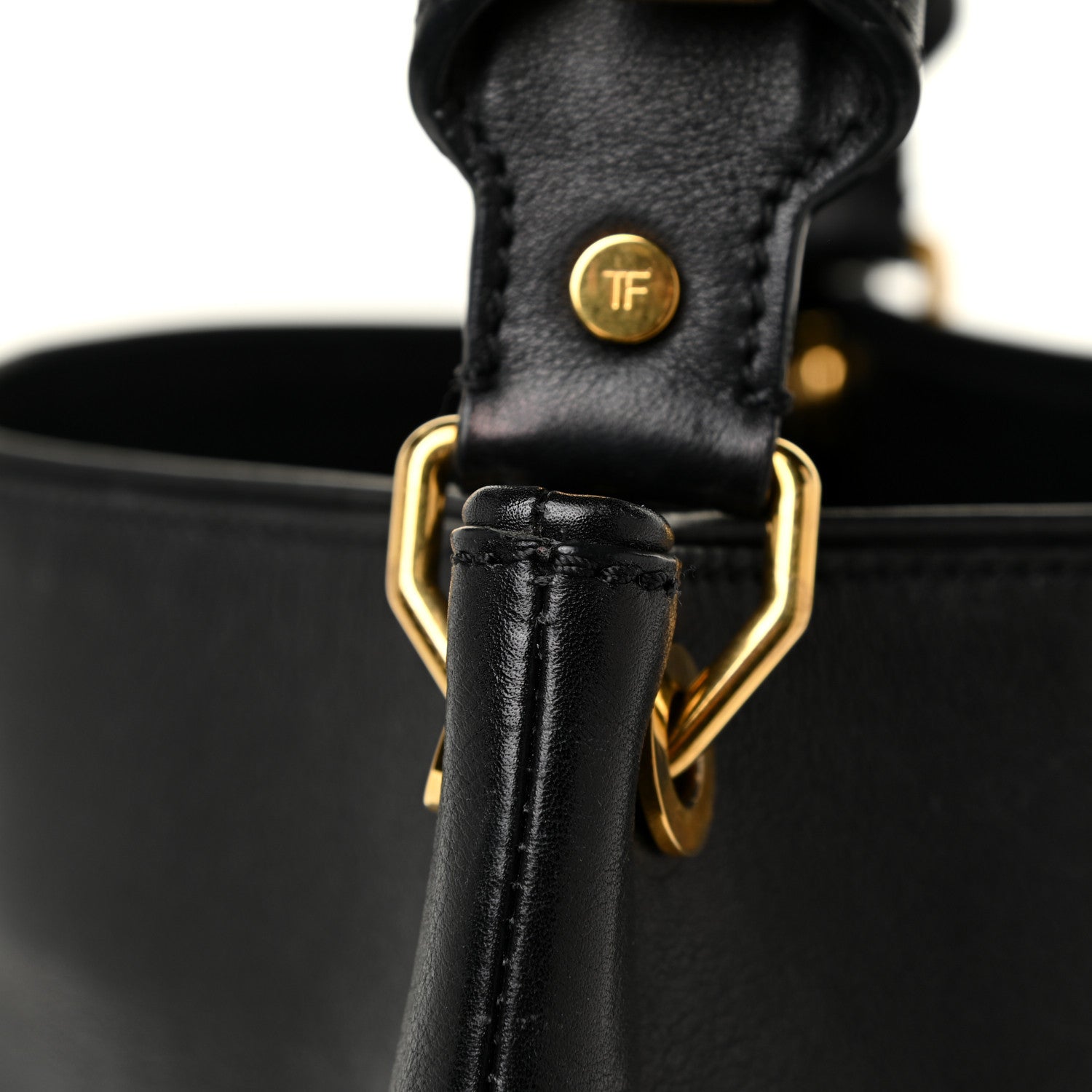 Tom Ford Calfskin Zipper Strap Hobo Black 11 of 21