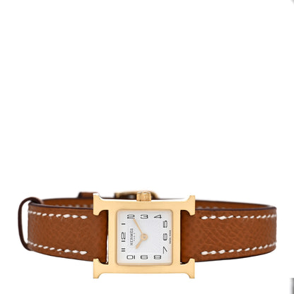 Hermes Stainless Steel Epsom 17.2mm Heure H Hour Quartz Watch Gold 2 of 5