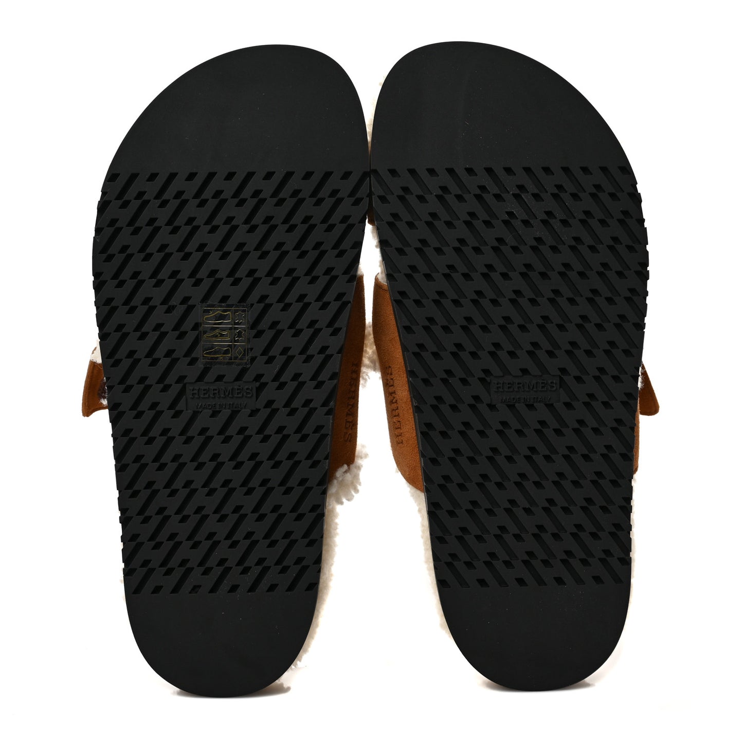 Suede Goatskin Woolskin Womens Chypre Sandals 37.5 Brun Fume Ecru